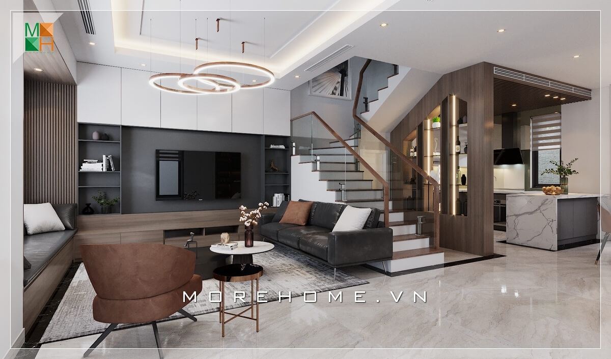 Chiêm ngưỡng mẫu thiết kế phòng khách biệt thự hiện đại với nội thất cao cấp được bố trí hợp lí cuốn hút mọi ánh nhìn thiết kế biệt thự hiện đại