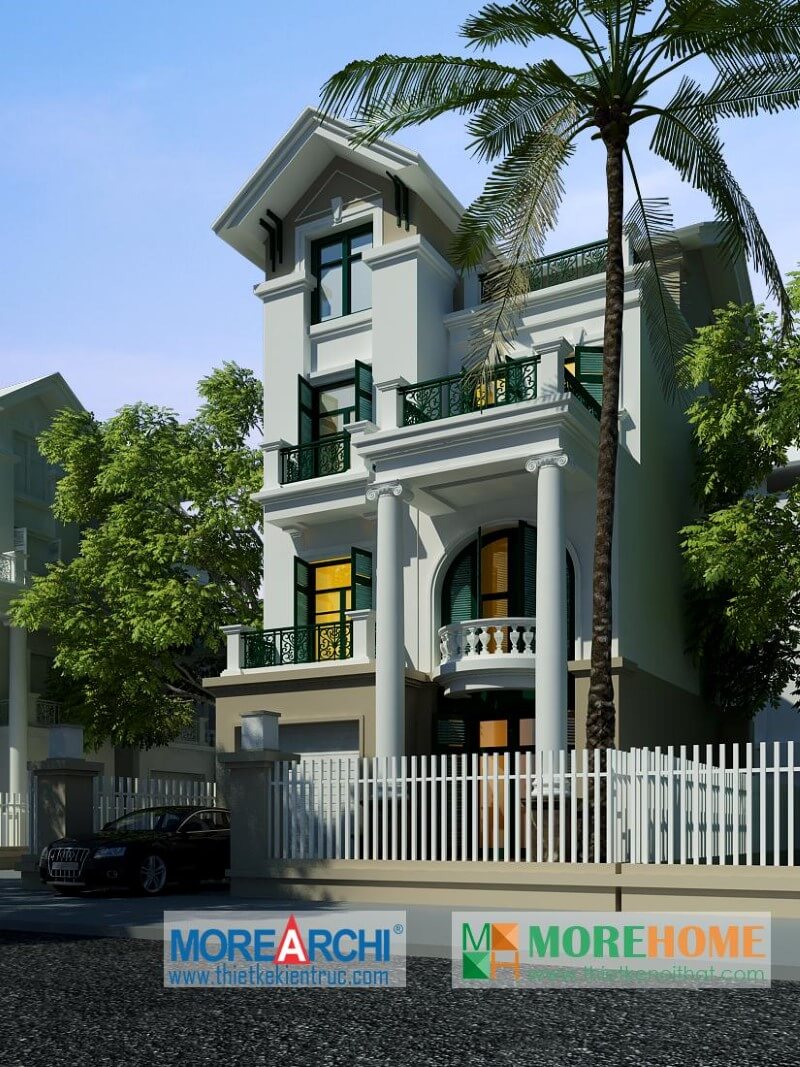 Morehome có nhiều kinh nghiệm thiết kế kiến trúc cho nhà biệt thự tại Hà Nội. Khách hàng có nhu cầu thuê thiết kế kiến trúc nhà ở tại Hà Nội, vui lòng liên hệ Morehome để được tư vấn và báo giá thiết kế biệt thự hiện đại