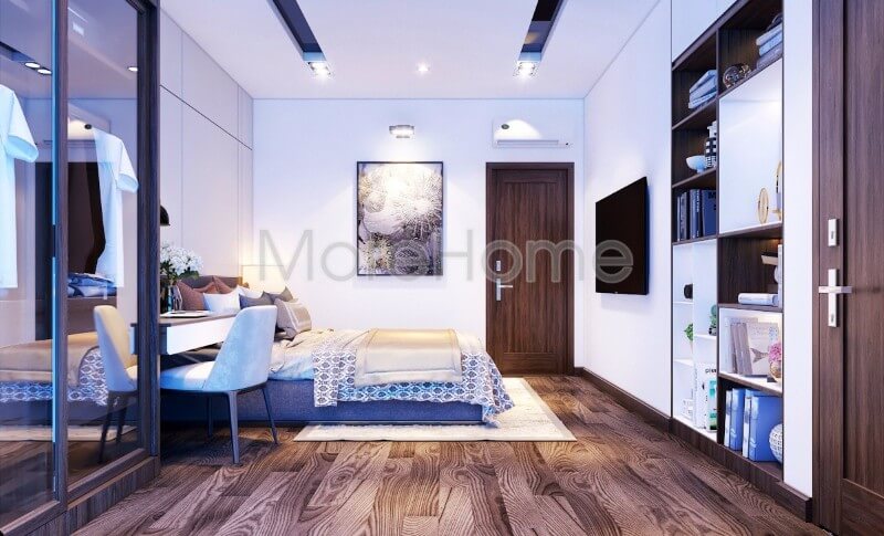 Thiết kế phòng ngủ bé trai sinh động với gam màu xanh cho nhà phố hiện đại thiết kế biệt thự hiện đại