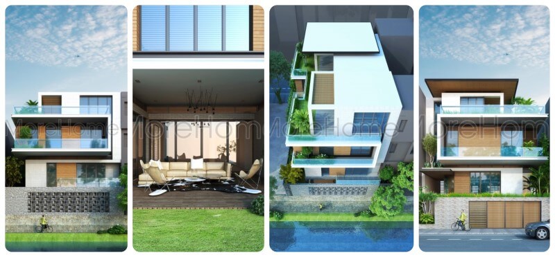 Thiết kế kiến trúc biệt thự cao bằng phong cách hiện đại cao cấp thiết kế biệt thự hiện đại