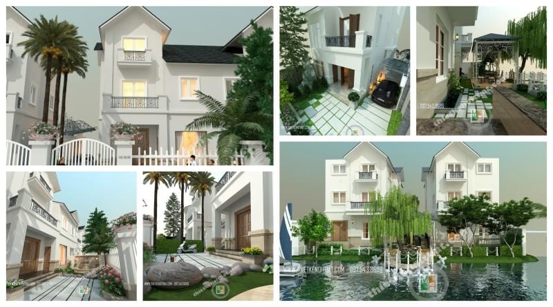 Thiết kế biệt thự 3 tầng Vincom Village kiến trúc hiện đại đẹp sang trọng ở Hà Nội thiết kế biệt thự hiện đại